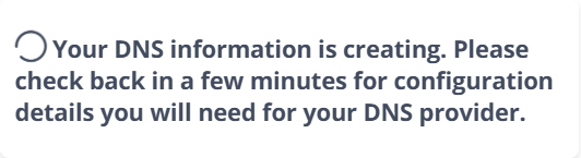 DNS info loading